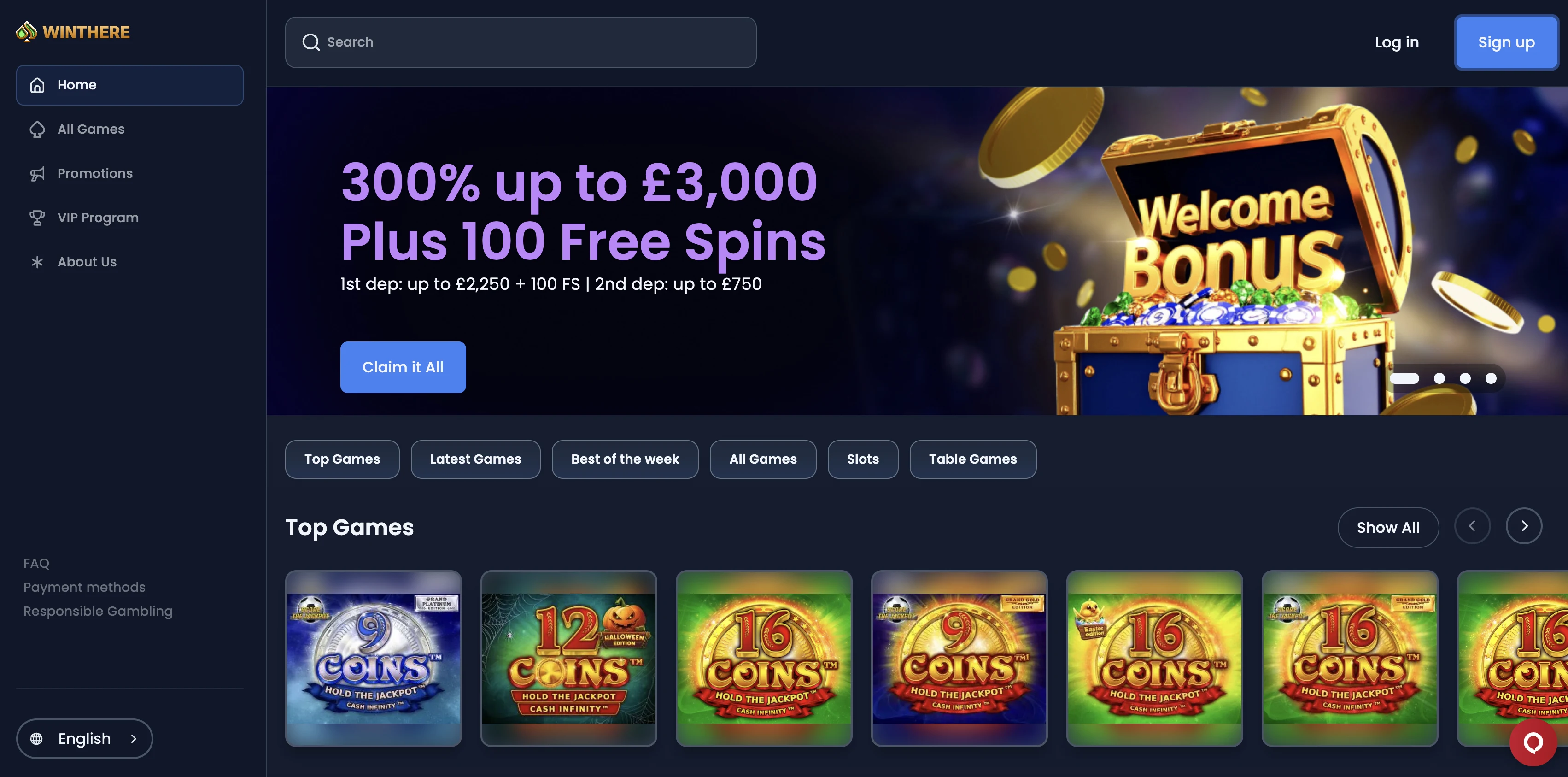 Winthere Casino Review